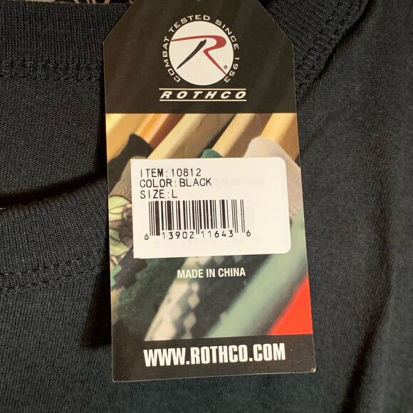 Rothco US Flag Bearded Skull Black Men's T-Shirt Sz Large Cotton Blend Patriotic - Picture 4 of 7